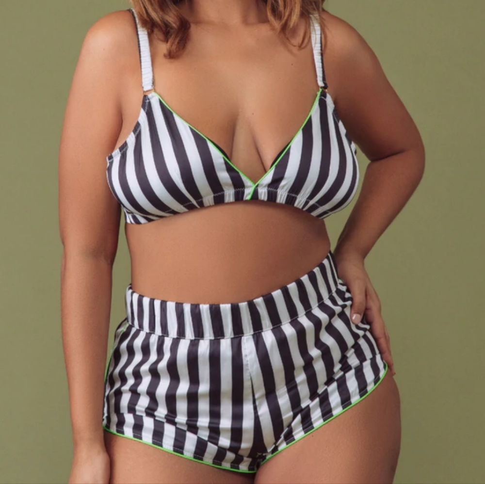 Kilo Brava Beetlejuice Stripe Set Bralette Short